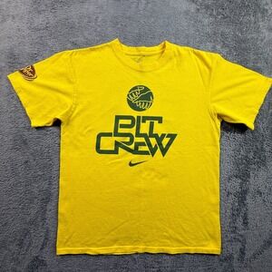 Nike Oregon Ducks Basketball M Pit Crew Yellow Loose Fit Tee Shirt Cotton
